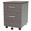 Linea Italia Metal Mobile File Cabinet, 17”W x 20”D x 24”H, Mocha Laminate ZUT106